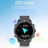 1.28 Inch Outdoor GPS Sports Watch Waterproof Fitness Tracker Wrist Watch with MEMSIC Compass for Running Swimming Climbing