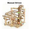 3D Wooden Puzzle Marble Run Set DIY Mechanical Track Electric Manual Model Building Block Kits Assembly Toy Gift for Teens Adult