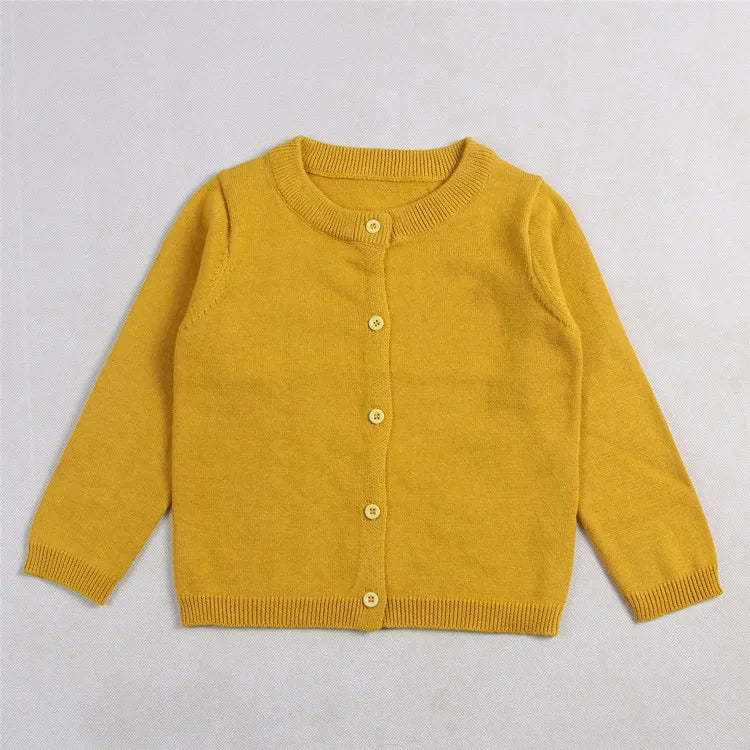 Boys Girls Knitting Sweaters Kids Cardigans Solid O-Neck Spring Autumn Sweater Baby Kids Cardigans Coat Childrens Clothing 1-7Y