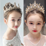 Kids Girls Crystal Tiaras and Crown Headbands Bridal Ball Princess Crown Wedding Party Accessories Hair Accessories