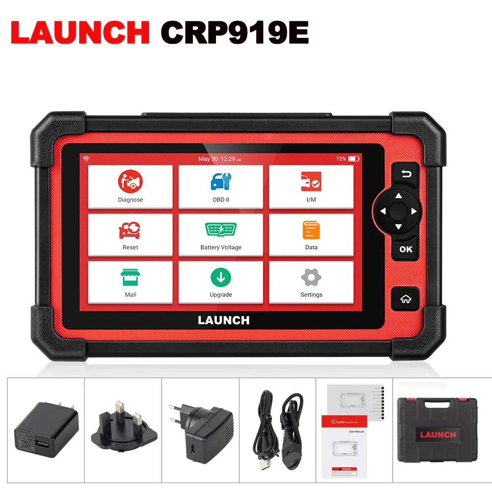 LAUNCH X431 CRP919E / BT Car Diagnostic Tool Automotive OBD OBD2 Scanner Active Test ECU Coding CANFD DOIP 31+ Reset Code Reader