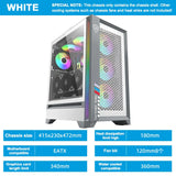 Power Train Titanium 3080 EATX Desktop Computer Case Middle Tower Side Transparent Game RGB Chassis For 360 Water-Cooled