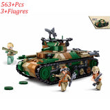 WW2 Military Panzer Tiger I Heavy Tank Panzerkampfwagen VI Ausf. E Building Blocks World War II Figures Bricks Model Toys Gifts