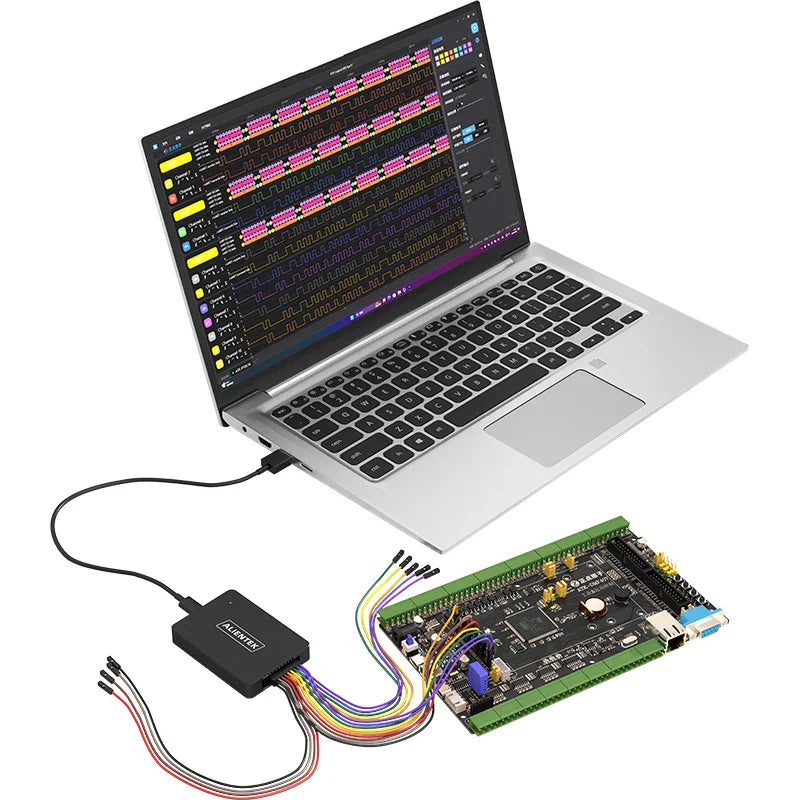 USB Logic Analyzer DL16 250MHz Max Sample Rate 16Channels Logic Analyzer Tools ARM FPGA Debug Protocol Decoding Software