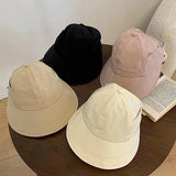 Foldable Wide Brim Ponytail Sun Hat Drawstring Adjustable Cap  Summer Quick-dry Visor Fisherman CapFor Women Beach Hat