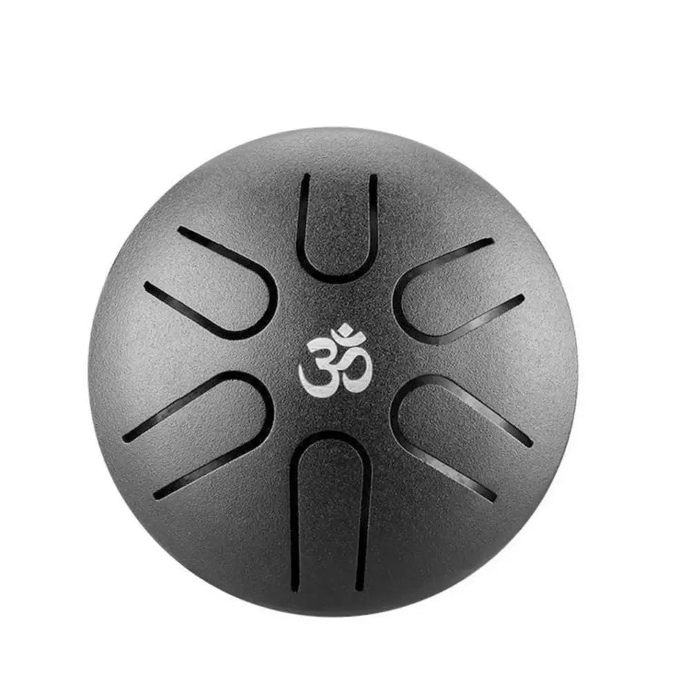 HLURU 3 Inches Steel Tongue Drum 6 Notes Hand Held Ethereal Drum Zen Meditation Tools Spirit Exercise Percussion Instrument Toys