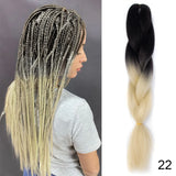 24Inch Synthetic Hair Extensions for Braids 100g/pc Jumbo Braiding Hair Kanekalon Colored Hair Pre Stretched Yaki Jumbo Braids