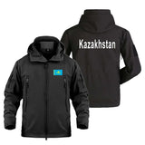 Kazakhstan Military Outdoor Jackets for Men Fleece Warm Windproof Waterproof SoftShell Man Coat Jacket Shark Skin Tactics Hooded