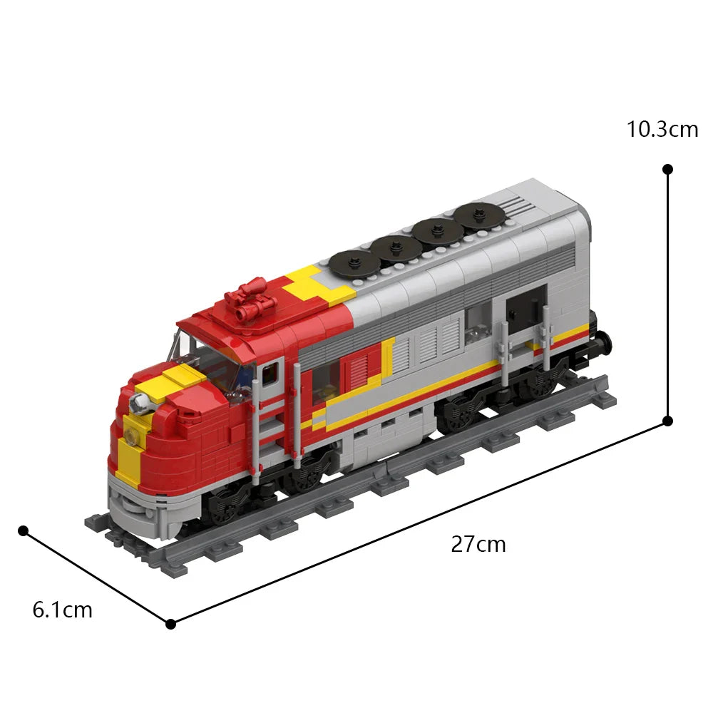 MOCUnited Pacific Spped Train Building Blocks Kit Motor Railway Vechilce DIY Train Transportation Toy For Children Birthday Gift