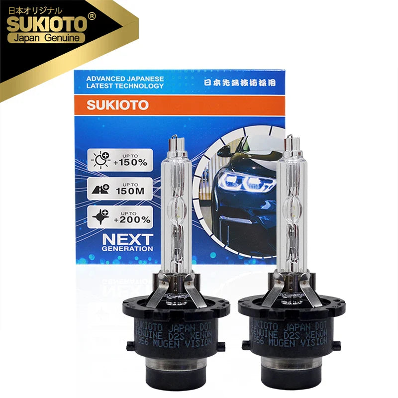 2 PCS GENUINE JAPAN SUKIOTO 55W D4S D4R D2R D2S Xenon HID 35W D2S DOT Xenon HID MUGEN VISION D4S HID XENON LIGHT D2S XENON BULB