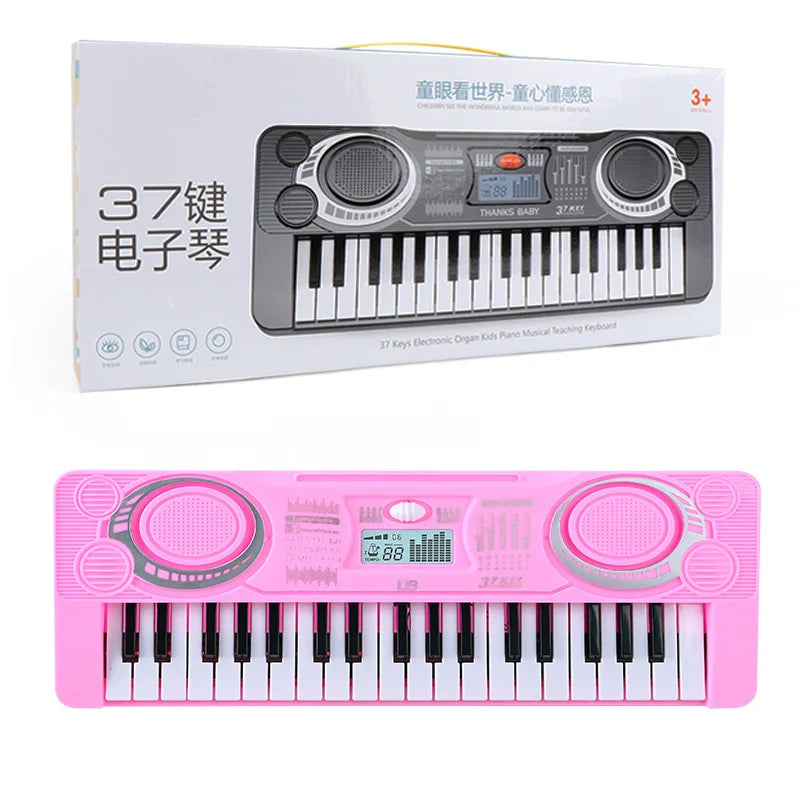 37-key Children's Electronic Piano Keyboard Portable Educational Toy Musical Instrument Organ Children's Christmas Birthday Gift