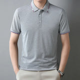 Pure Cotton Short Sleeved T-shirt, Men's Lapel, Summer New Casual and Comfortable POLO Shirt