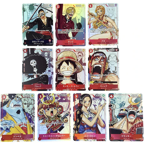 Anime One Piece TCG OPCG Replica Japanese Version Card Game OP02 Luffy Shanks Ace Nami Roronoa Zoro Game Anime Collection Cards