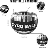 LED Automatic Light-emitting Gyro Wrist Force Handball Automatic Start Vibrating balls Gyroscope Gyroball Ball Power