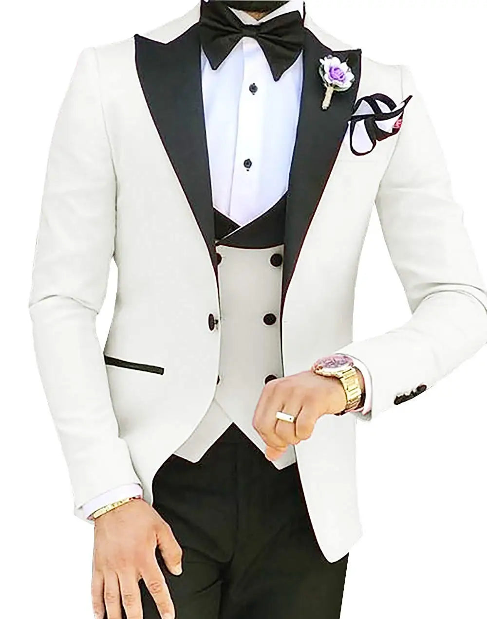 2023 Men 3 Pieces Suits For Men Custom Made Groom Groomsmen Tuxedos Wedding Men Suit Terno Masculino(Jacket+Pant+Vest)