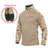 Men Combat Work Clothes Long Sleeve Tactical Elbow Pads Uniform Cotton Military CP Camouflage Shirt Man T Shirts