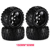 4pcs/pack 1/8 Scale 17mm Hex RC Truck Tires and Wheels Set Glued for Traxxas Maxx Tmaxx E-Revo Revo 3.3, JLB Cheetah Monster