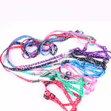 Nylon Dog Pet Puppy Cat Adjustable Harness with Lead Leash 10 Colors To Choose Toys Leash Chain Collars Interactive Toy