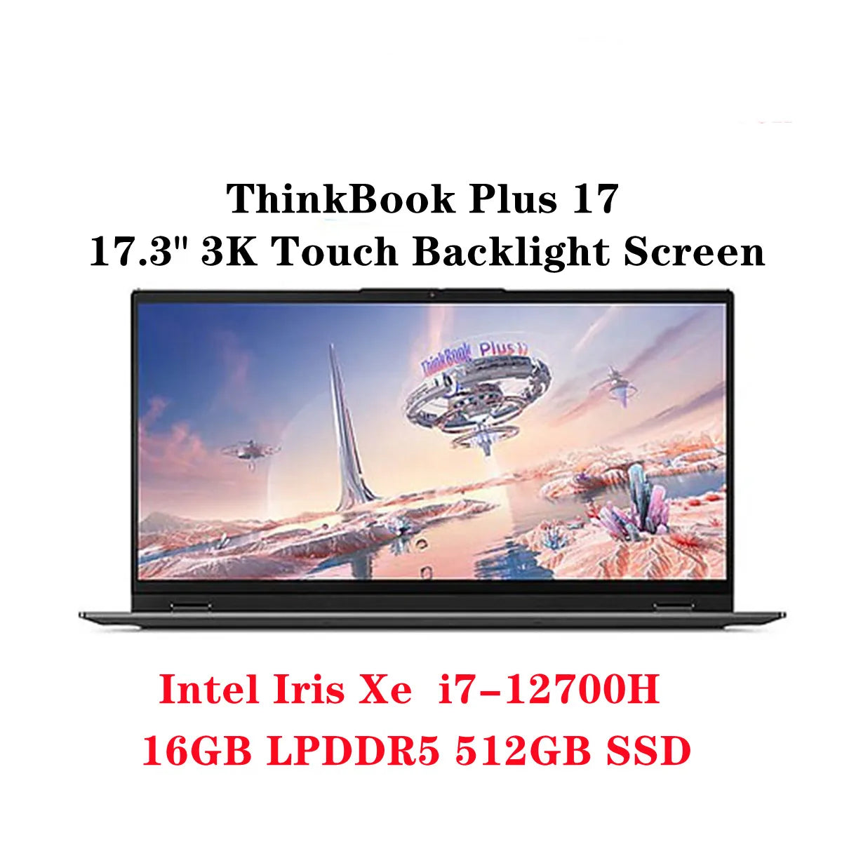 2022 New ThinkBook Plus 17 Laptop i7-12700H Intel Iris Xe 17.3" 3K Touch Backlight Screen 120Hz+8" Touch LCD Secondary Screen