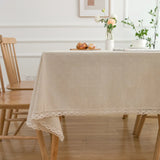 Pastoral Red and White Plaid Tablecloth Linen Cotton square Coffee Table Cloth Rectangular picnic tablecloth Tableware for Home