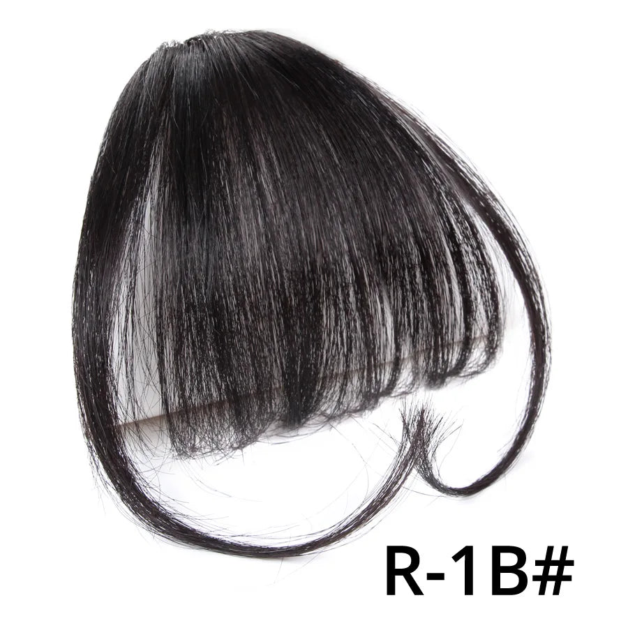 Synthetic Bangs Hair Clip In Hair Extensions Wispy Bangs Clip On Fringe Air Bangs For Women Hairpieces Curved Bangs For Girls