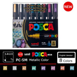 Japan Posca Marker Pen Set Non-Toxic Utilies Escolares Used On Multiple Materials Paper Cloth Glass Canvas Ceramic Plastic Safe