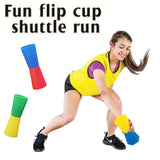 Multi Person Outdoor Sports Flip Cup Toys Kids Fun Game Flip Cup Shuttle Run Agility Cone Body Coordination Sports Equipment