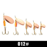 FISH KING Metal Fishing Lure Spinner Baits 3.9g 4.6g 7.4g 10.8g 15g Rotating Spoon Lures Spinners With Treble Hooks Pike Baits