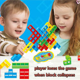 Tetra Tower Game Stacking Blocks Balance Stack Building Blocks Puzzle Board Assembly Bricks Educational Toys for Children Adults