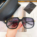 Square Double Bridge Sunglasses 7101 Men and Women Fashion Handmade Acetate Uv400 Eyeglasses with Designer Brand Glasses