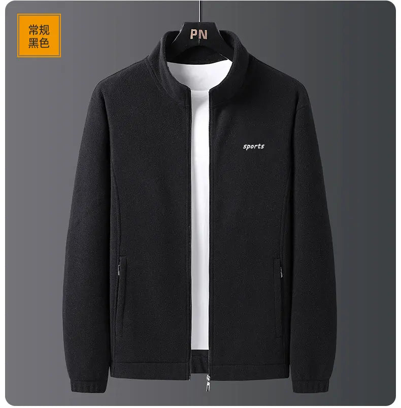 Men's HOODIES Casual Solid Color New Autumn Winter Fashion Men Stand-up Collar Sweatshirts Loose Version Cardigan Long Sleeve