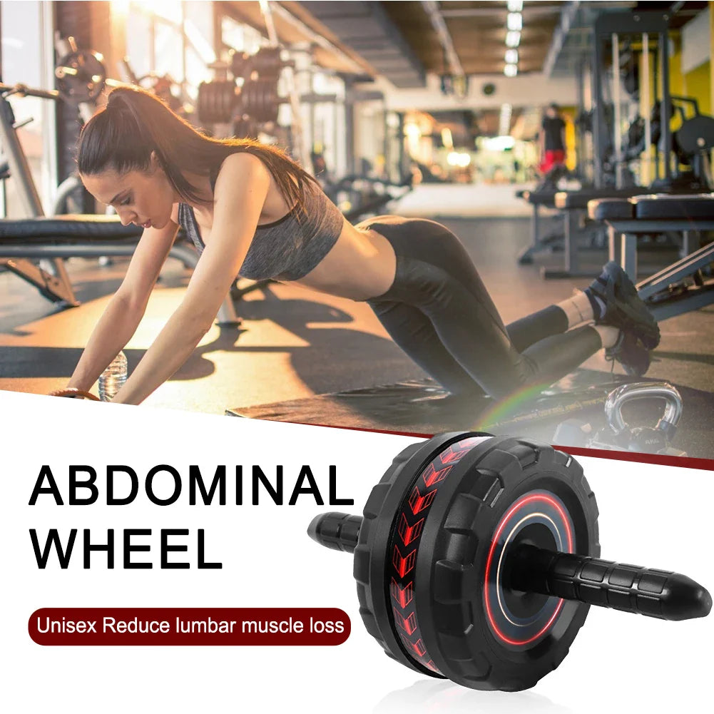 Abdominal Muscle Trainer with Mat Abdominal Exercise Roller Anti-Slip Mute Indoor Fitness Exercise Equipment