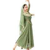 Salwar Kameez Dress Beautiful Ethnic Style Silk Bronzing Indian Dress Indian Women's Sari Anna Dance Performance