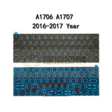 New A1706 A1707 A1708 A1989 A1990 Laptop Replacement Keyboard US English For Apple Macbook Pro Air Retina A1534 A1932 Keyboard