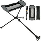 Outdoor Portable Folding Chair Footrest Aluminium Alloy Retractable Rest Bracket Chair Stool Foot Rest for Camping Fishing BBQ