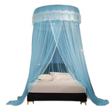 Breathable Hanging Mosquito Net Top Hook Lace Bed Canopy Encrypted Mesh Round Dome Court Style Crib Canopy Bedroom Decoration