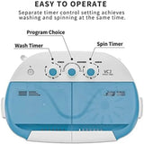 Portable Washing Machine, Twin Tub Washing Machine Compact spinner Combo with 14lbs capacity, 9Lbs Washer and 5Lbs Spinner Dryer