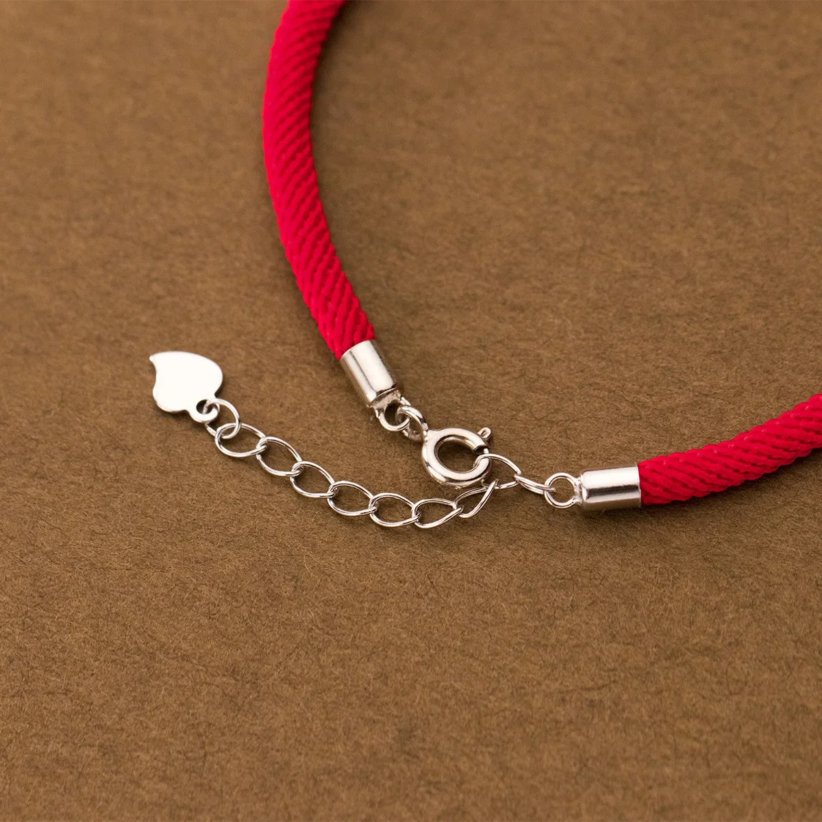 La Monada 16-19.5cm 925 Sterling Silver Heart Red Rope Bracelets Black Red Thread String Jewelry Bracelets For Women Couple Girl