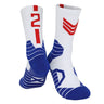 $19.99 5 Pairs Men's Athletic Crew Socks Performance Thick Cushioned Sport Basketball Running Training Compression Sock