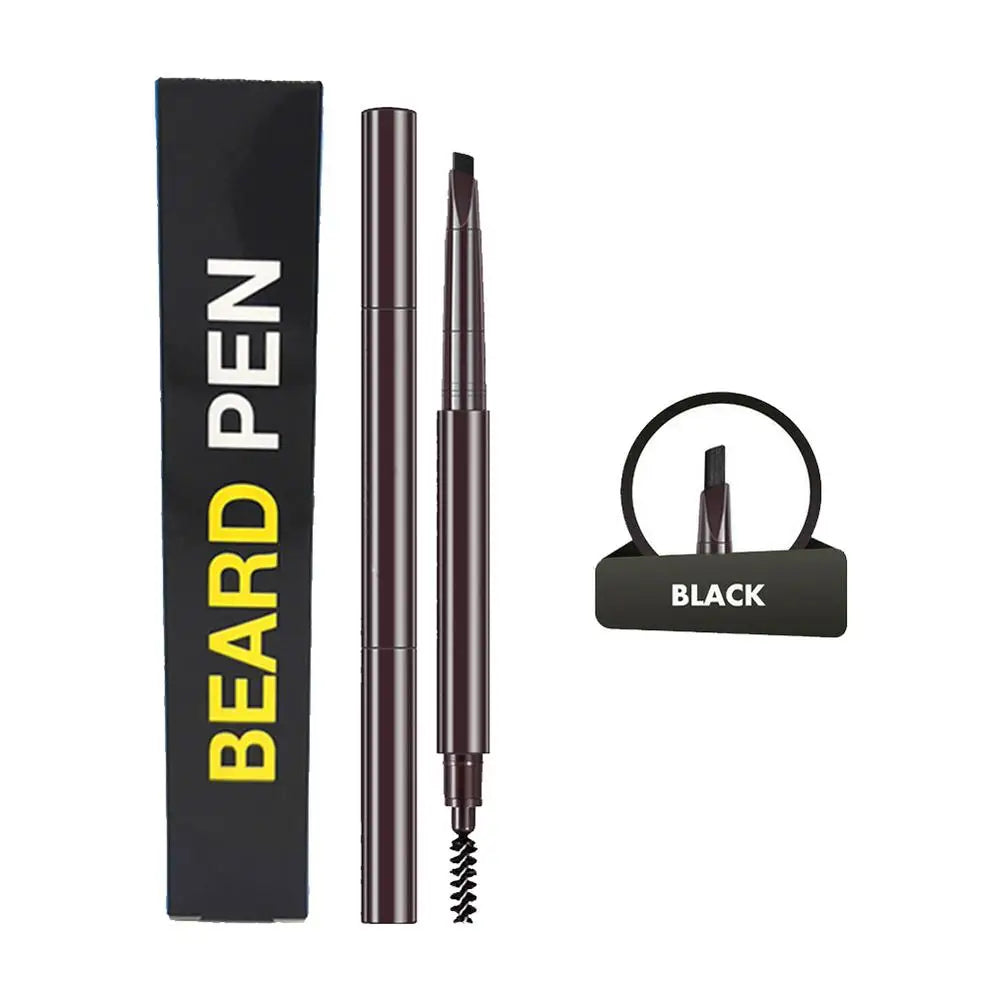 Sdotter Waterproof Beard Pen Men Beard Filling Pencil And Brush Mustache Beard Coloring Shaping Filler Beard Enhancer Beard Styl