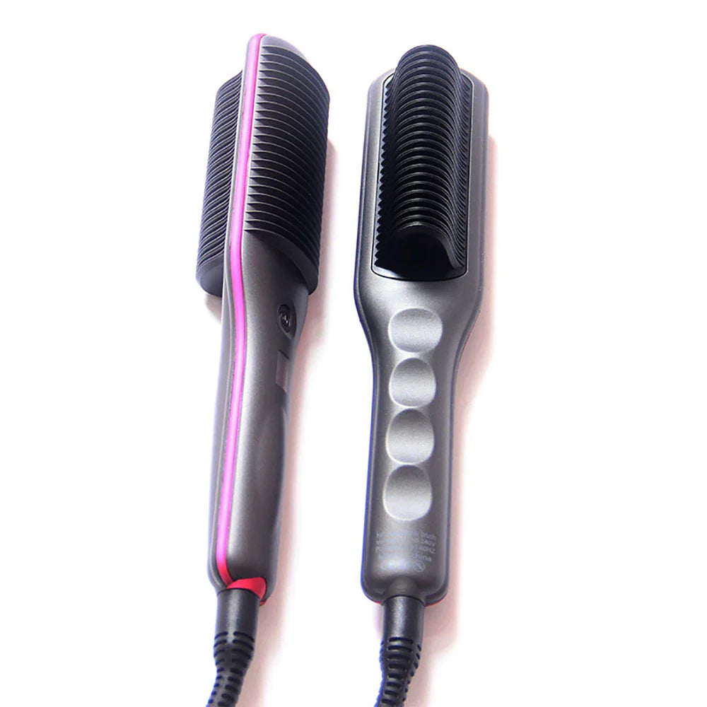 Professional Electric Hair Straightener Brush Anti-scald Straight Curling Dual-use Negative Irons Fast Heat Hair Styling Tools