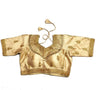 Traditional Gold Thread Embroidery Pakistan India Sari Top Women's Shirt Summer