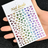 3D Gold Sun/Moon/Star Bronzing Nail Art Sticker 8*10cm Laser Star Moon Design Nail Decal Gold Silver Self-Adhesive Slider &*&