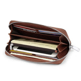 Wallets for Men,Men‘s Leather  Large Capacity Clutch Bag Zip Around Long  RFID Blocking WalletGenuine First Layer Cowhide Luxury