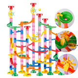 Marble Run Race Track Building Blocks Kids 3D Maze Ball Roll Toy DIY Marble Run Race Coaster Set 80/105/109/133pc Christmas Gift