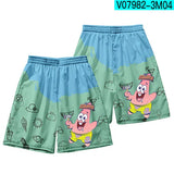 Anime Patrick Star shorts Boys Sports Shorts Fitness Basketball Beach Pants Squidward Tentacles Travel College Casual Gym shorts