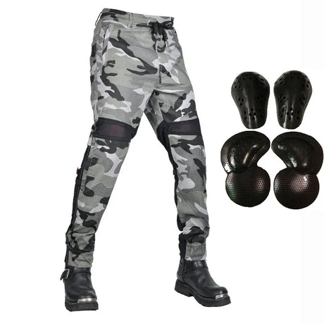 2 Camouflage Model Summer Riding 4 Season Knight Jeans Motorcycle Pants  Pantalones Motocicleta Hombre Featherbed Jeans Gears