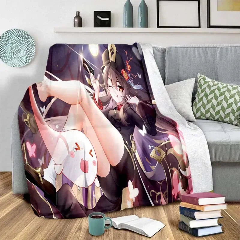 Genshin Impact blanket sofa blanket air conditioning cover blanket blankets for beds cute blanket children‘s blanket