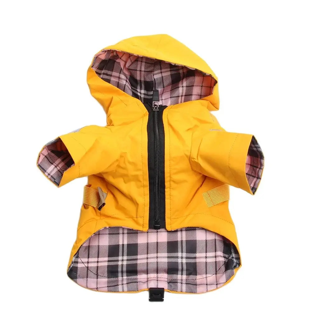 Dog Cat Raincoat Jacket Traction&Reflective Design Pet Puppy Windbreaker Coat Autumn Apparel