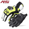 AMU Motorcyclist Carbonfiber Sheepskin Protective Bike Gloves Gor Men And Women Touch Screen Perforated Motocross Racing